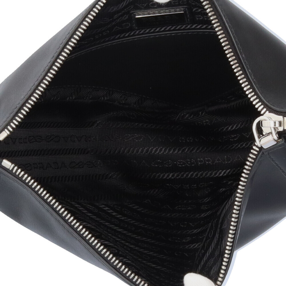 Prada Triangle Double Shoulder Bag, Saffiano Leather 2VH157, Black, Men's and... - Picture 10 of 14